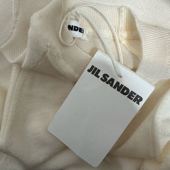 Jil Sander Ivory Wool Asymmetric Long Knit Sweater| Size S - Picture 9 of 9